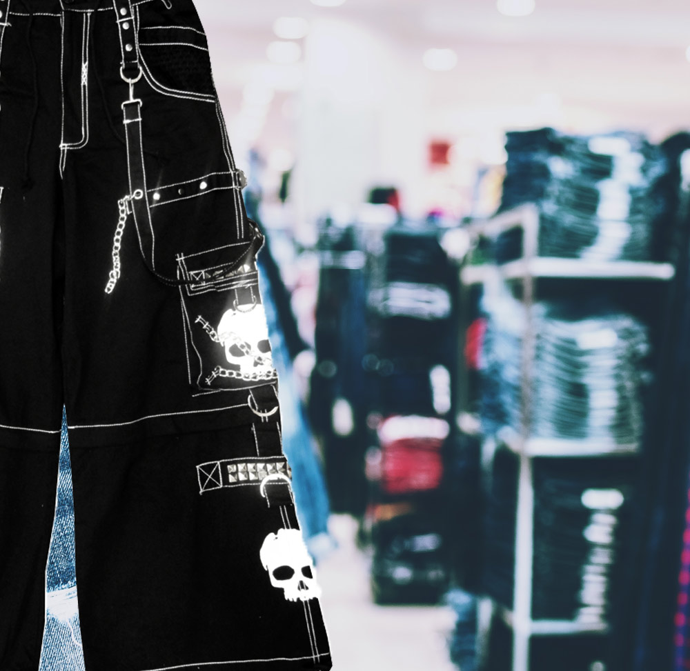 Tripp NYC Super Skull Bondage Pants - White