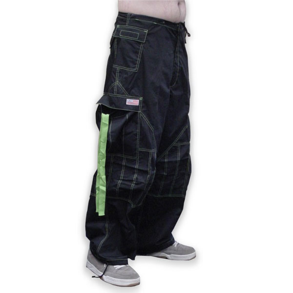 Unisex Pants With Contrast Color (Black / Limey)